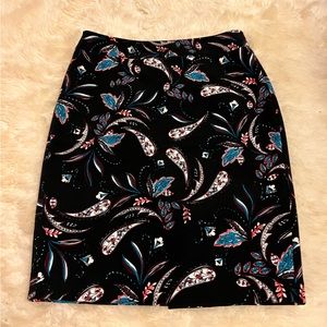 Ann Taylor Factory Paisley Print Pencil Skirt